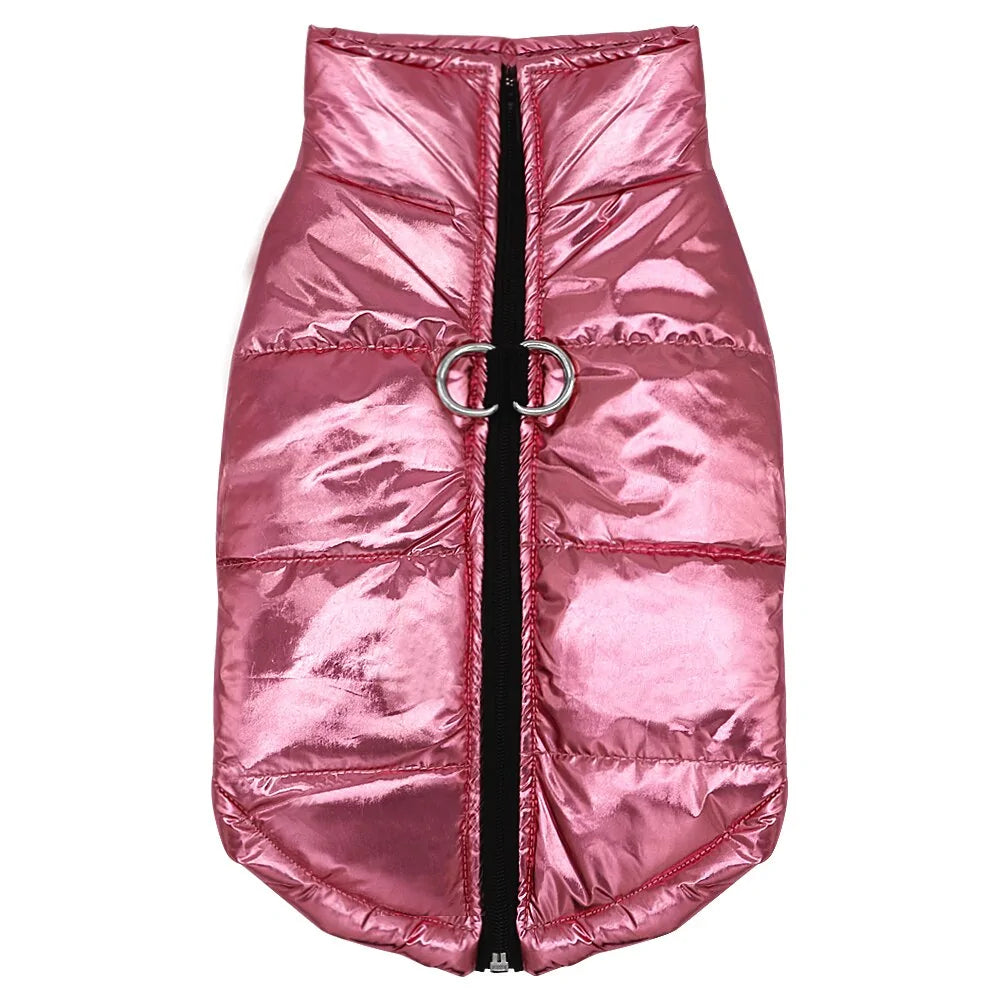 GlimmerGuard Waterproof Metallic Dog Coat