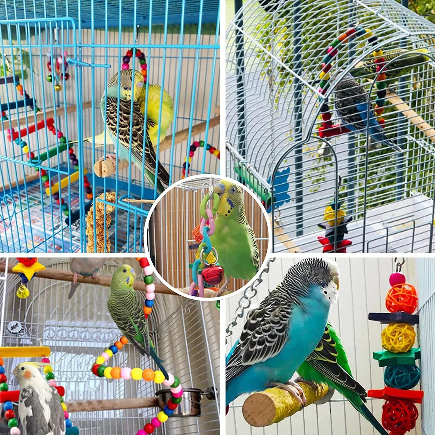 ParrotPlay 7-Piece Bird Cage Accessories Set