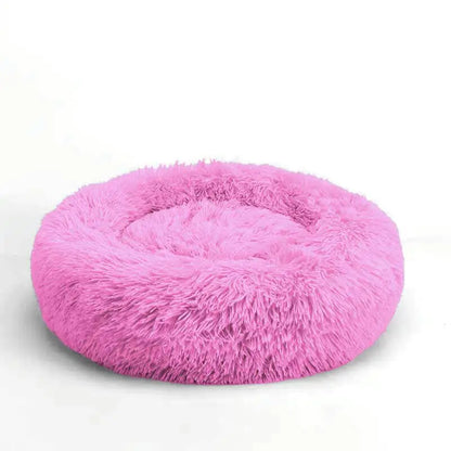 SerenityPaws Calming Plush Round Bed