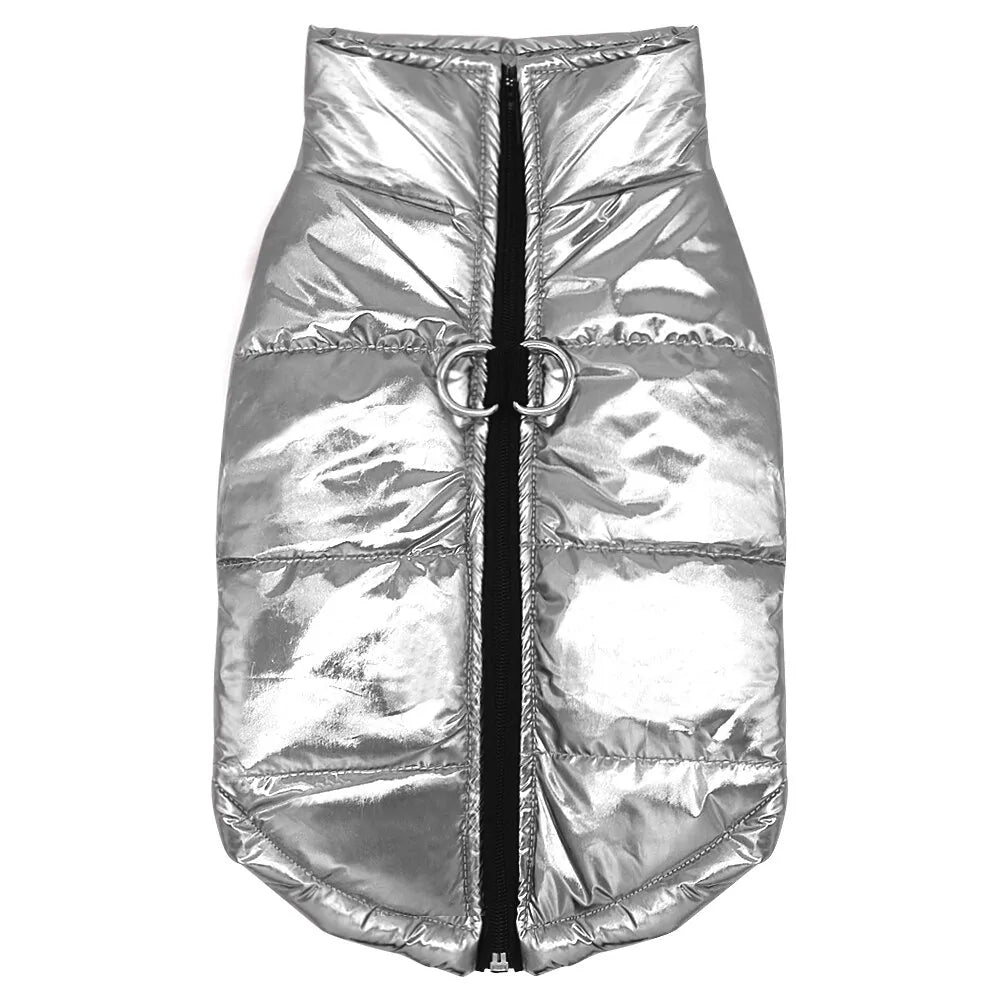 GlimmerGuard Waterproof Metallic Dog Coat