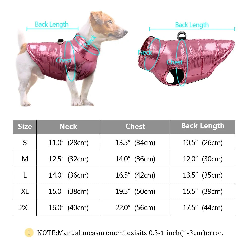 GlimmerGuard Waterproof Metallic Dog Coat