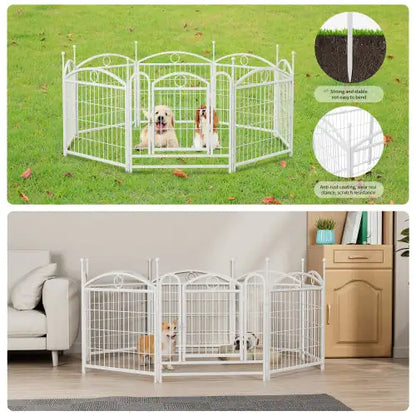 PurePaws 24-Inch 8-Panel Metal Dog Playpen