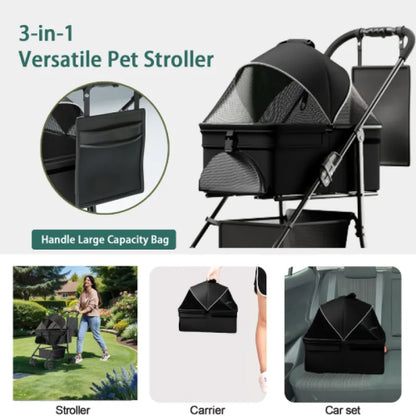 PetPal 2-in-1 Folding Pet Stroller