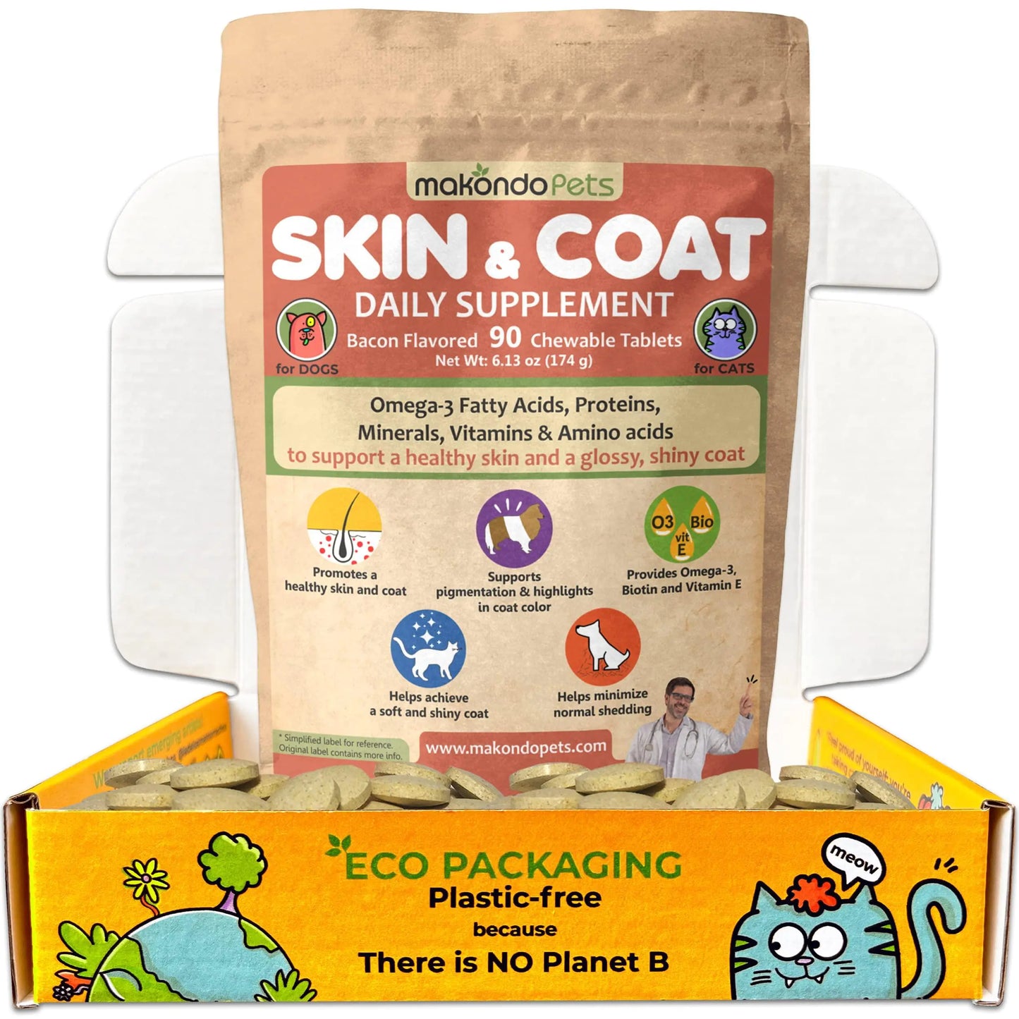 Makondo Pets Skin & Coat Supplement