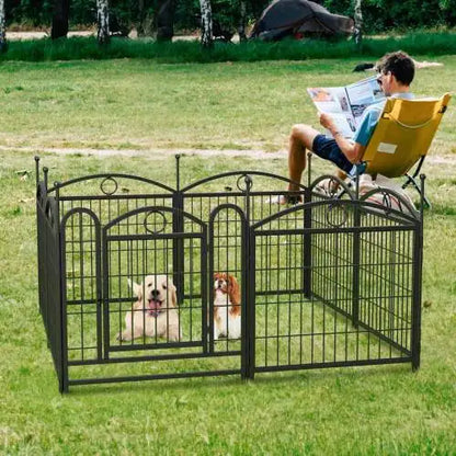 SafePaws 24-Inch 8-Panel Metal Dog Playpen