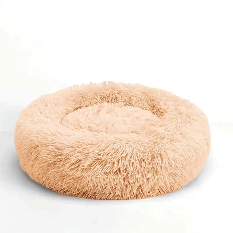 SerenityPaws Calming Plush Round Bed