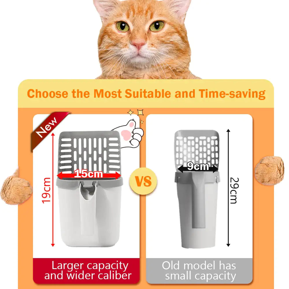 LitterMaster 2-in-1 Cat Litter Scooper & Trash Can