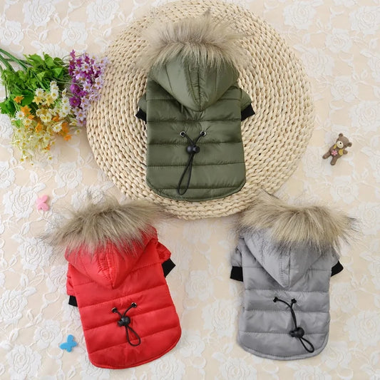 SnugFit Drawstring Winter Pet Coat