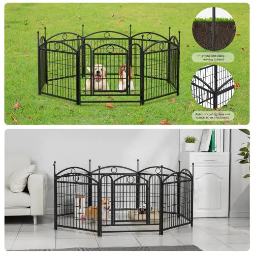 SafePaws 24-Inch 8-Panel Metal Dog Playpen