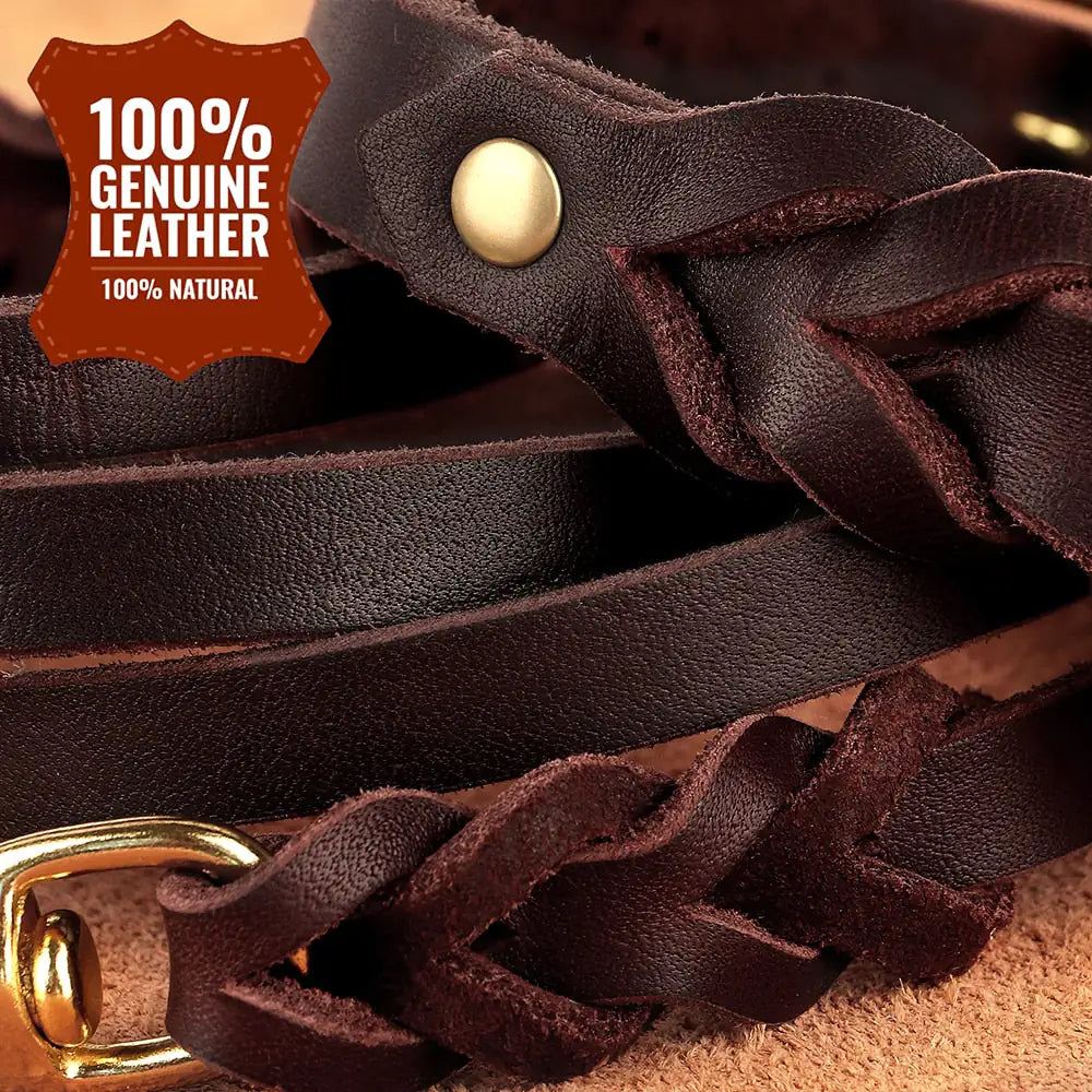 SwiftStyle Leather-Like Quick Release Collar and Leash Set