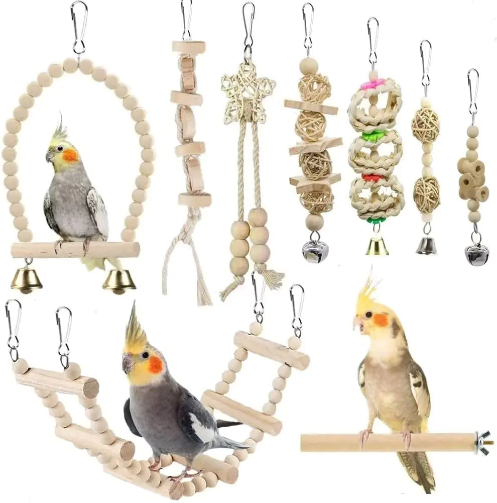 Chirp & Swing Wooden Bird Toy