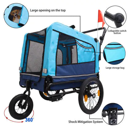 AdventurePaws Heavy Duty Foldable Pet Stroller & Trailer