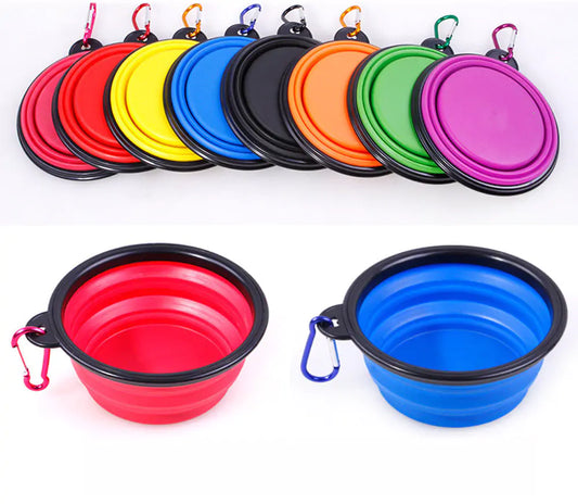 TravelPaws Silicone Pet Food Bowls with Lids