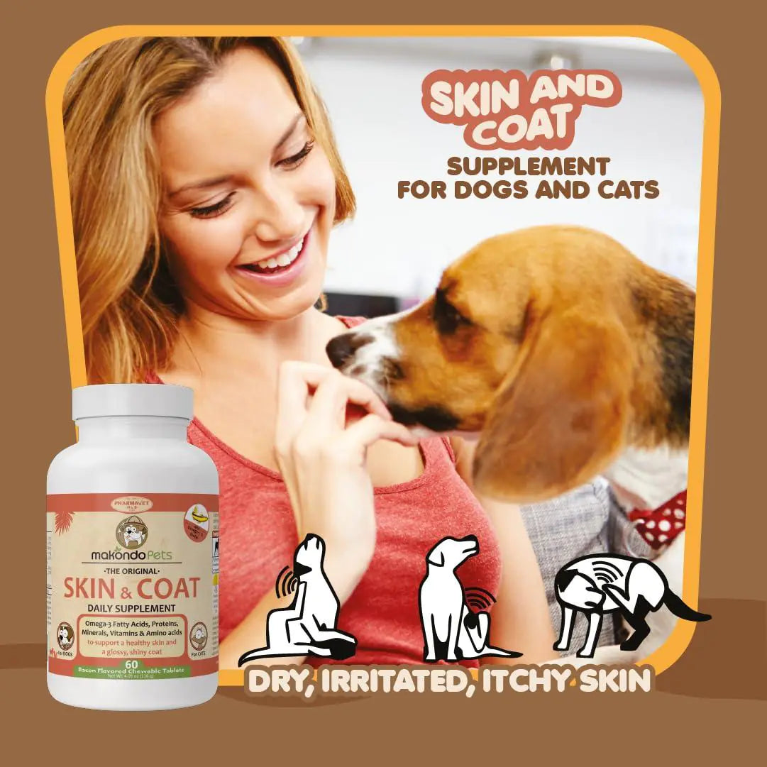 Makondo Pets Bacon-Flavored Skin & Coat Supplement