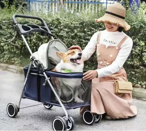 ChicPaws Low Basket Portable Pet Stroller