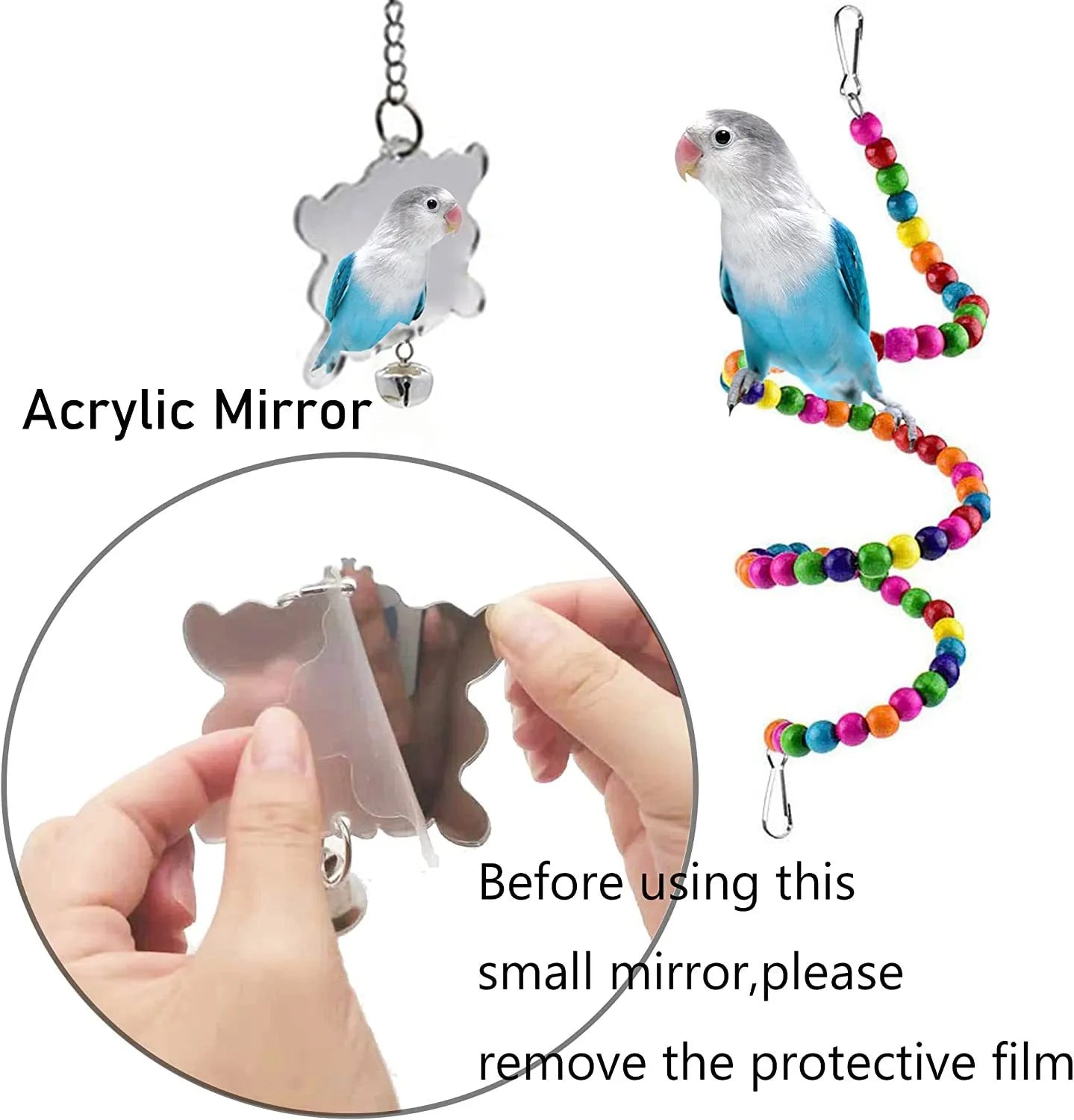 ParrotPlay 7-Piece Bird Cage Accessories Set