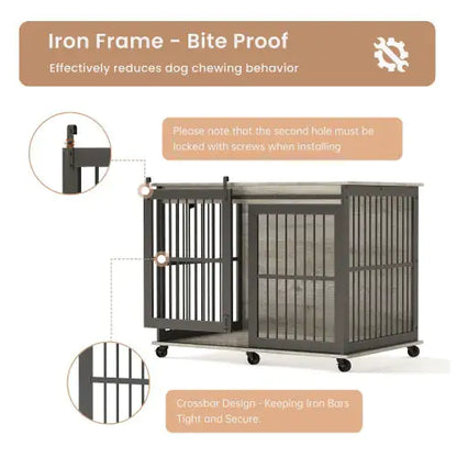 LuxePaws Sliding Door Dog Cage