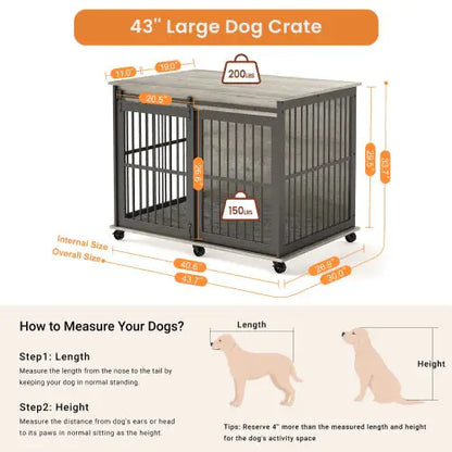 LuxePaws Sliding Door Dog Cage