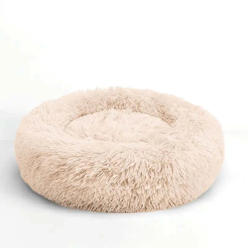 SerenityPaws Calming Plush Round Bed