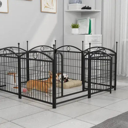 SafePaws 24-Inch 8-Panel Metal Dog Playpen